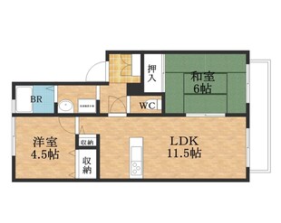 田尾寺駅 徒歩20分 2階の物件間取画像